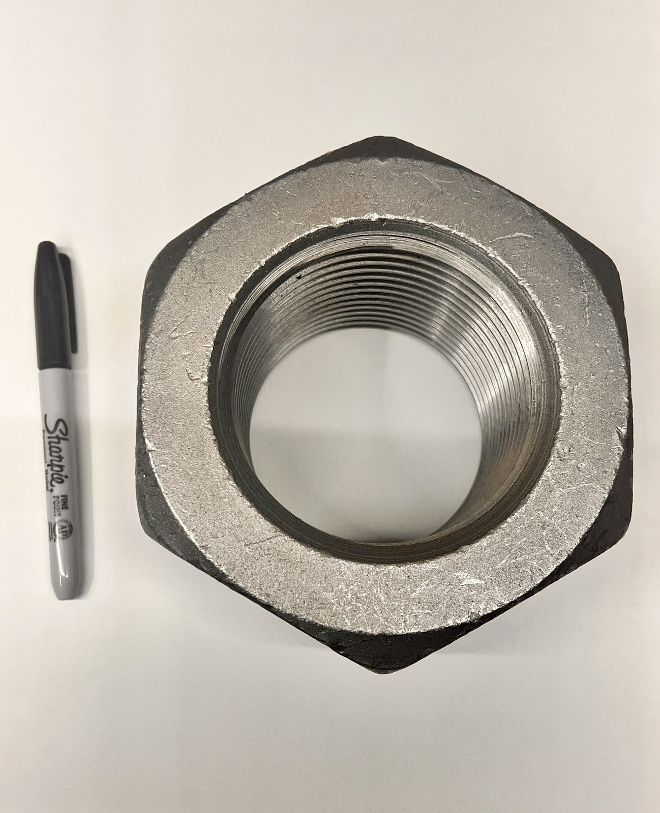 (2) 3-3/4”-4 Heavy Hex Nut Large huge 3-3/4-4, 3-3/4, truck nutz (18 lbs ea nut)