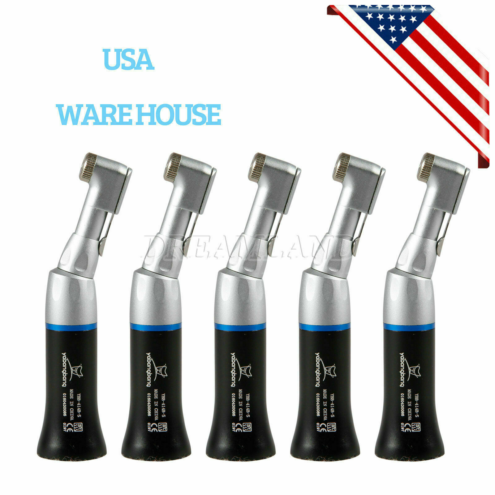 5 Dental Slow Low Speed Handpiece Contra Angle Latch for NSK E type Connector