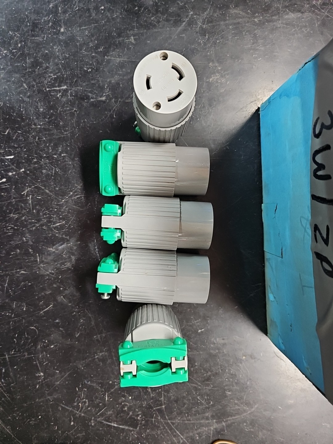 Lot 5 EAGLE L6-30R 30A 250V Locking Female Receptacle 3P 30A LOCKING TURN PULL