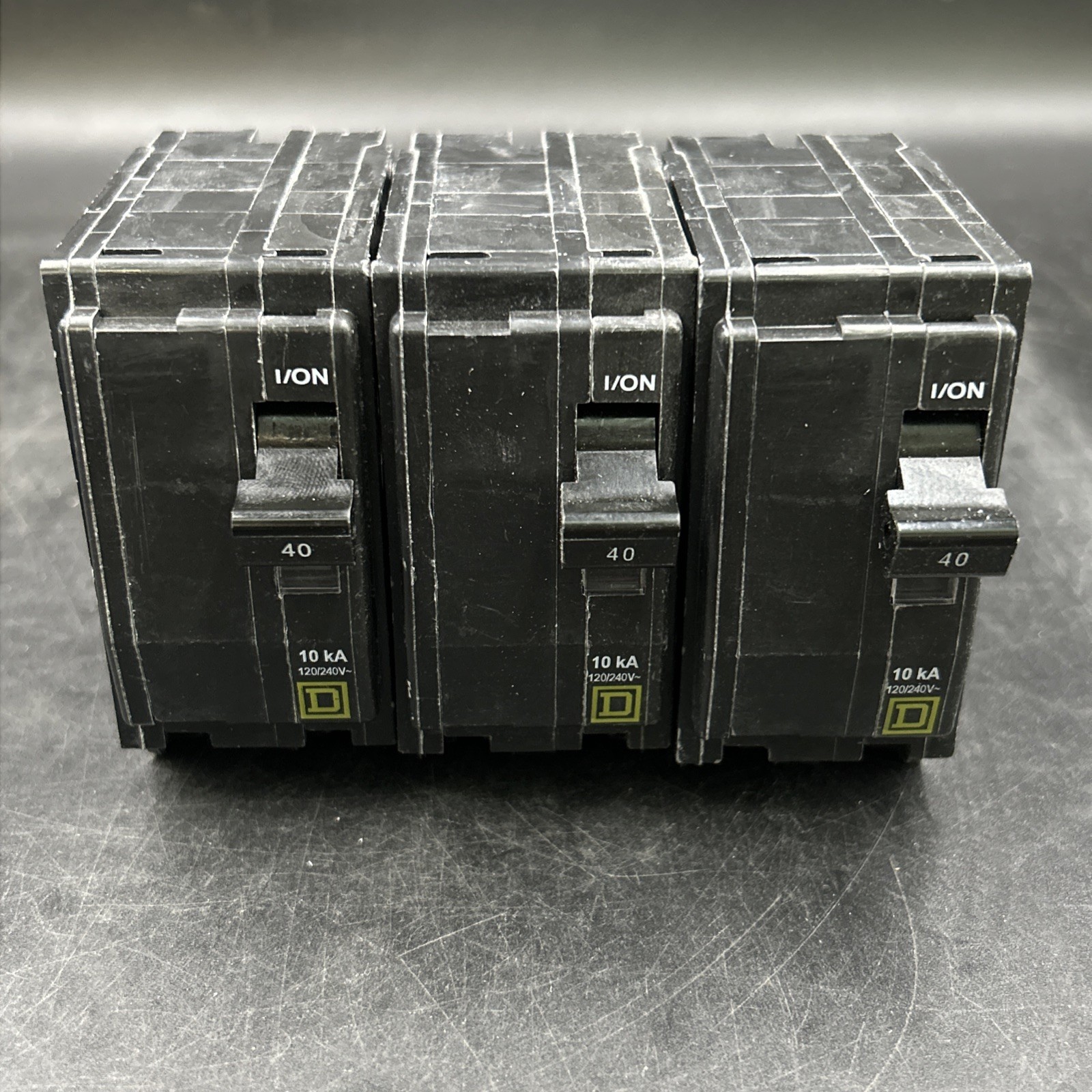 Lot of 3 Square D 40 Amp Circuit Breaker QO240 2-Pole New