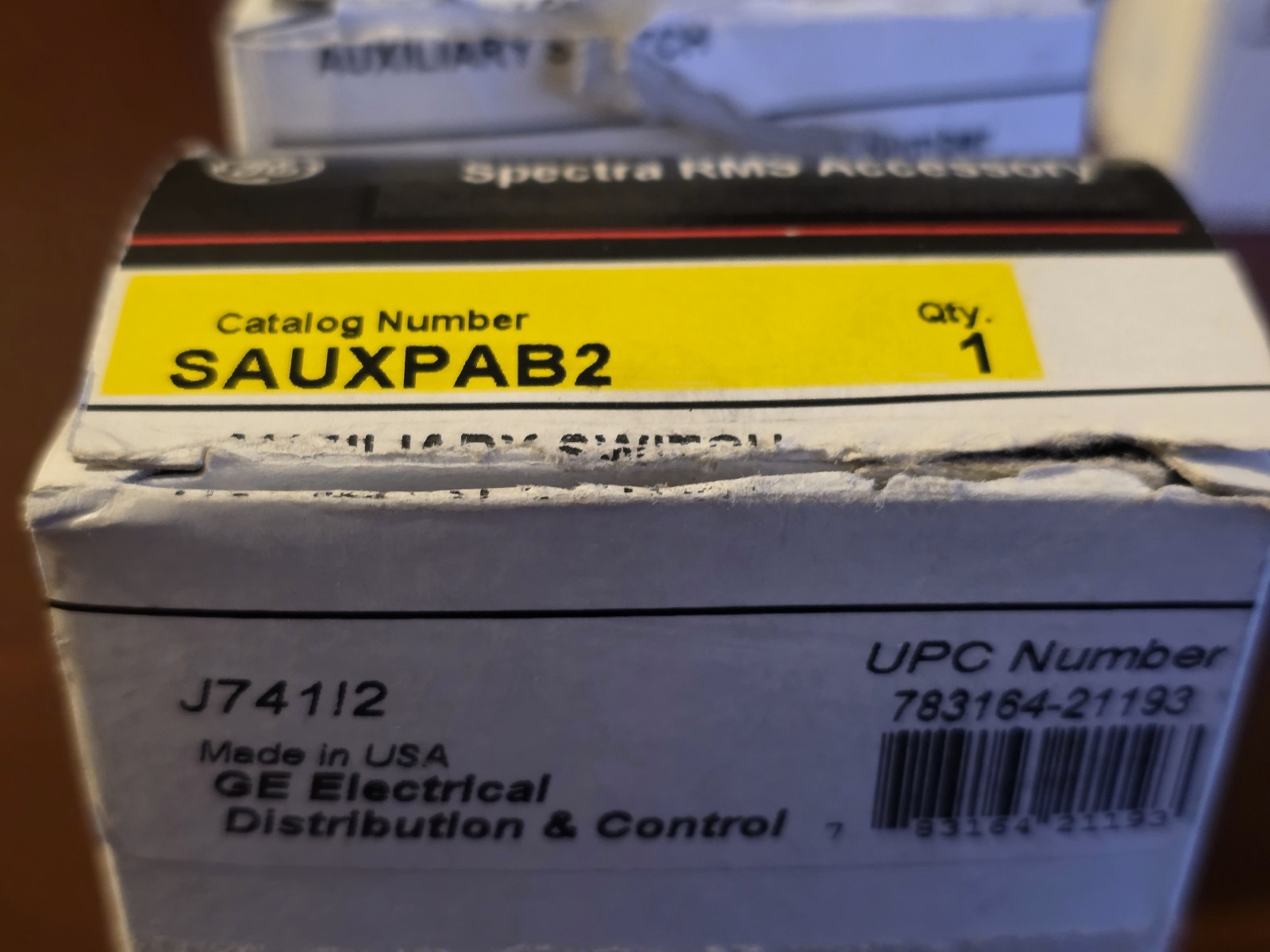 New GE SAUXPAB2 Spectra RMS Auxiliary Switch 2A/2B Breaker Aux Contact