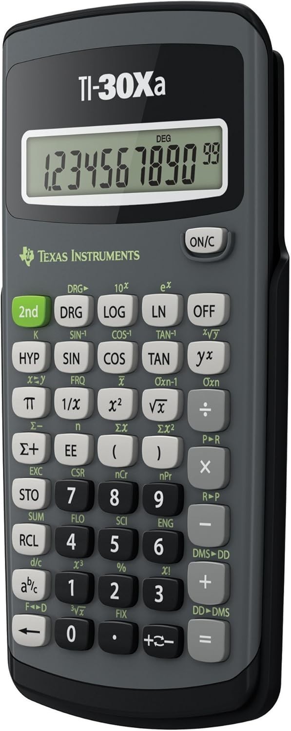 Texas Instruments TI-30Xa Scientific Calculator SAT ACT Approved + Cover