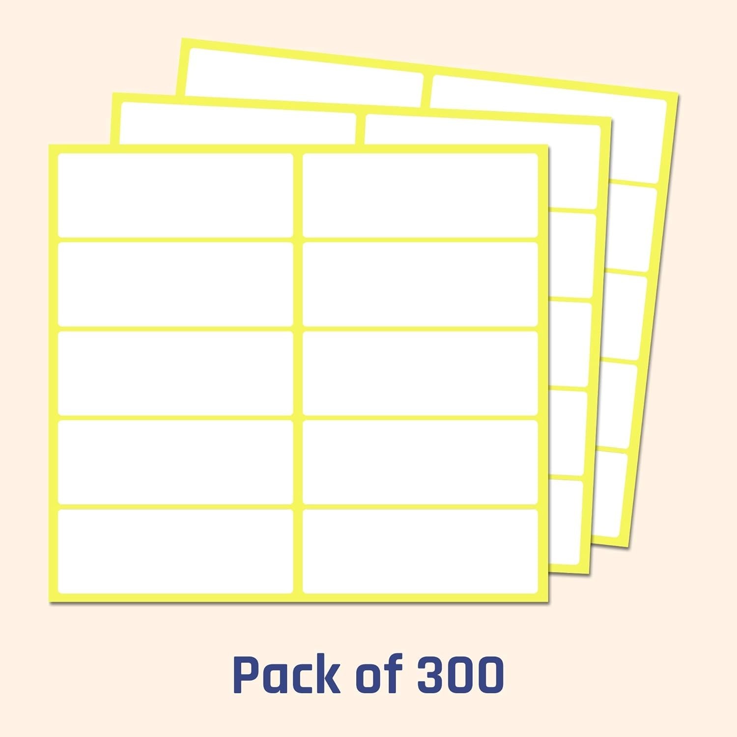 300 Pieces – White Sticky Labels to Write On, Blank Stick On Adhesive Sticker…