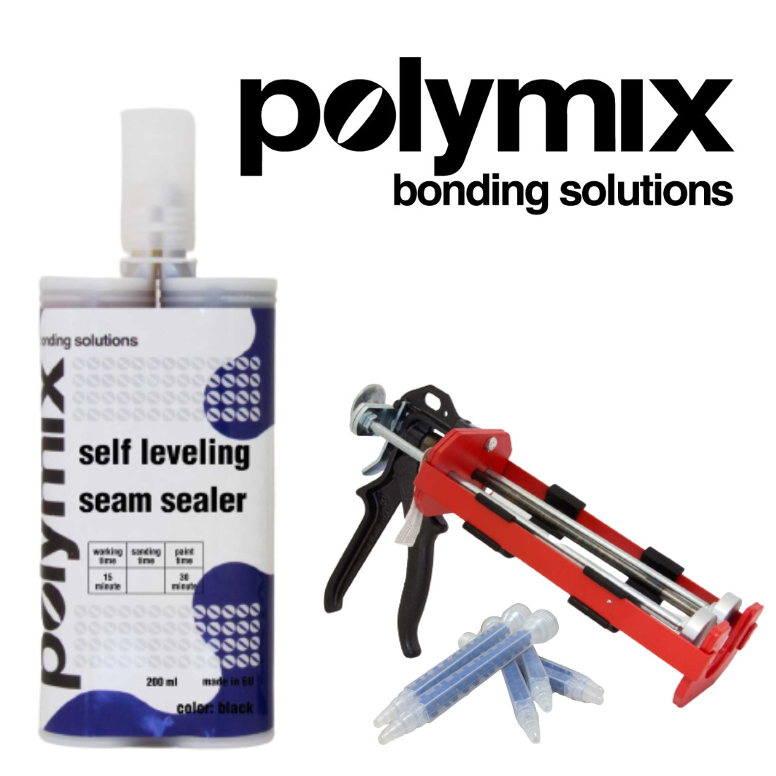 Polymix Low/ Medium Build Automotive Seam Sealer Cartridge 200ml Beige