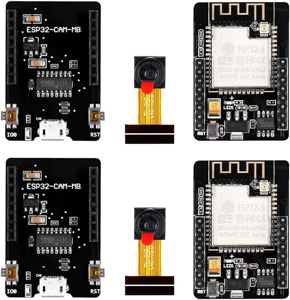 Hiletgo 2Pcs ESP32-CAM Camera Module ESP32-S OV2640 2MP Camera Development Board