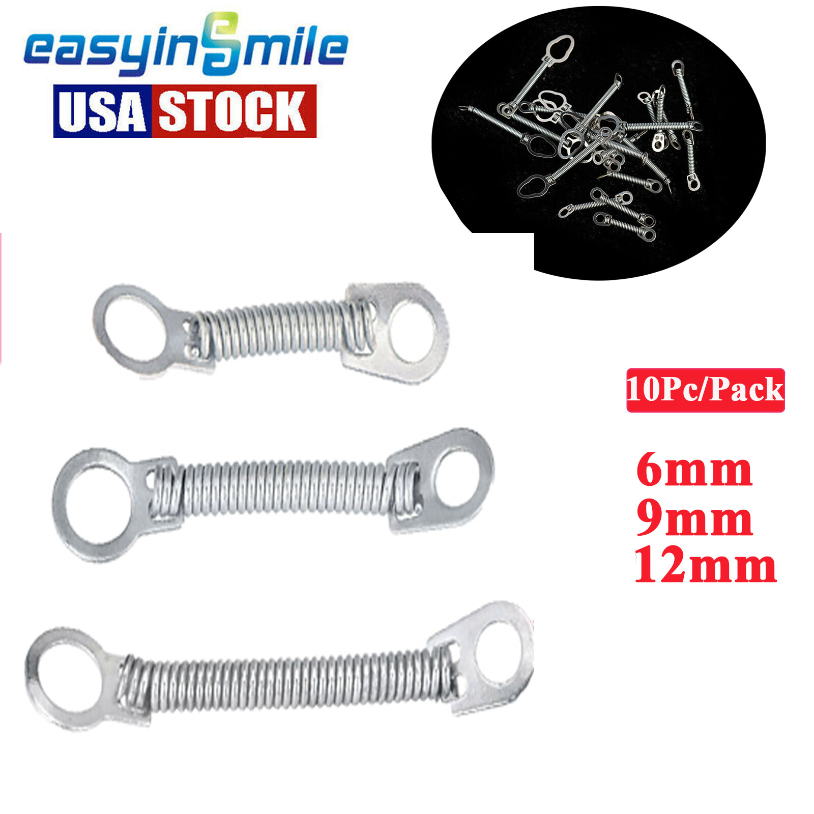 10pcs Orthodontic Close Coil Spring Dental NiTi Light Force 0.010 0.012 6/9/12mm