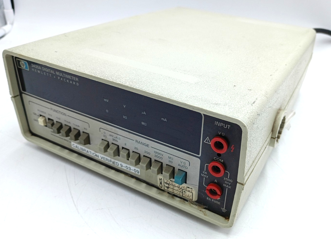 Hewlett Packard 3435a Digital Multimeter – Tested Working PARTS ONLY
