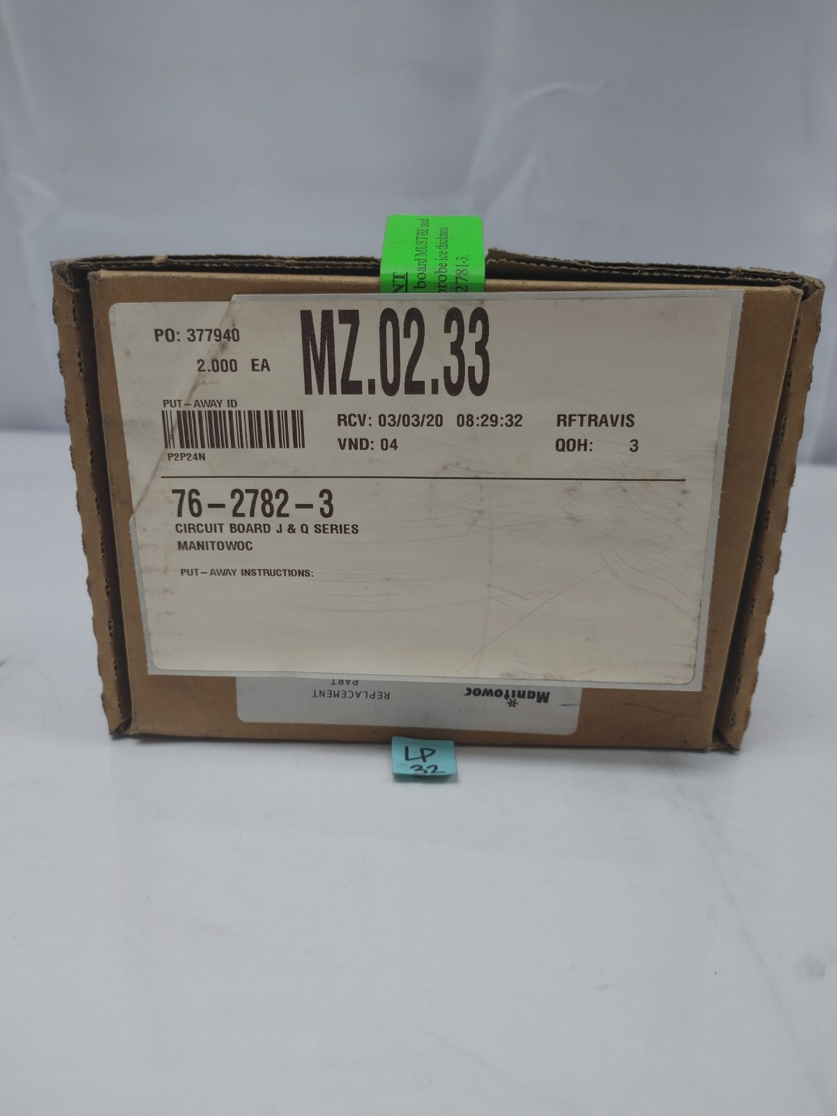 Manitowoc 1092-100-I 76-2782-3 Ice Maker Control Board – SEALED