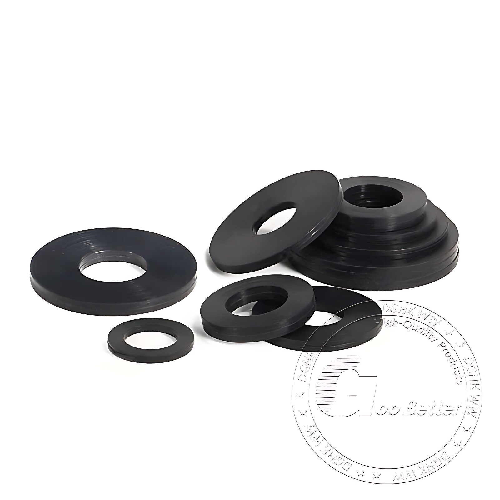 1MM THICK NITRILE NBR BLACK RUBBER WASHER ROUND RING SEAL 4MM TO 16MM OD