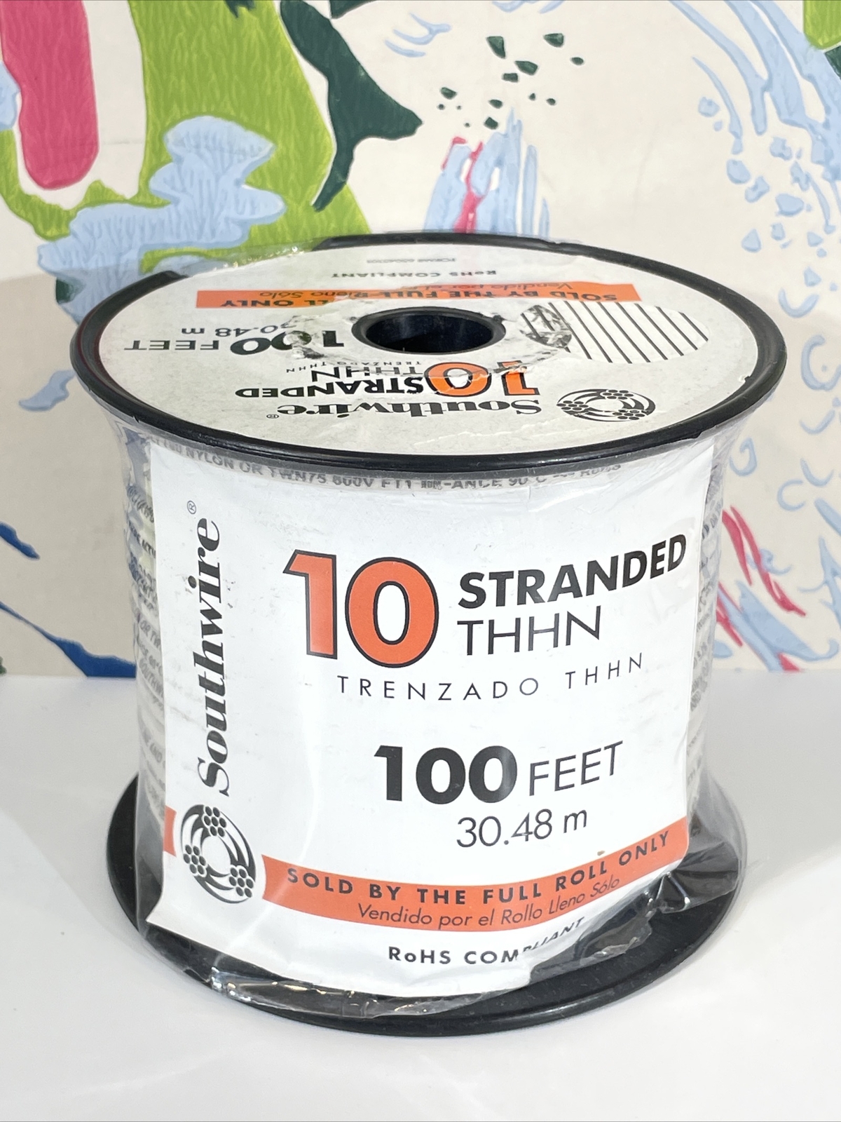SouthWire THHN 10 AWG 100ft White Stranded CU Building Wire