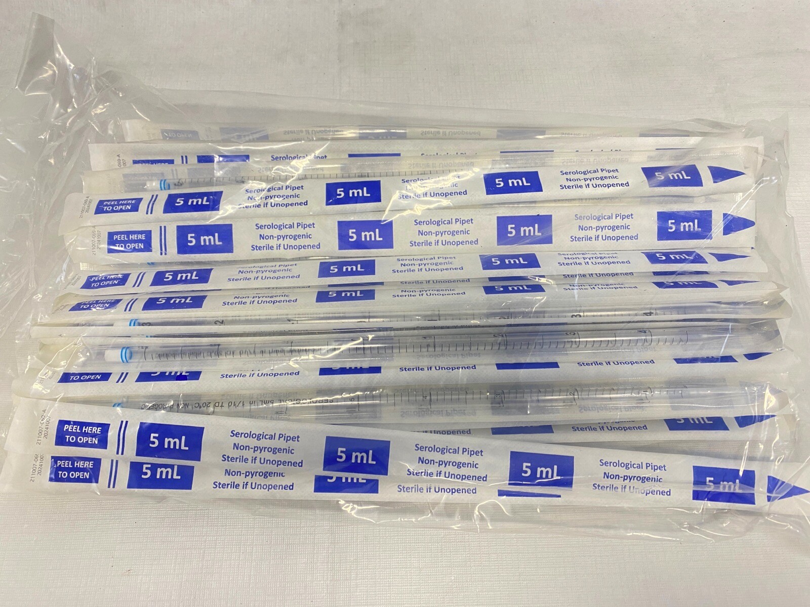 (200/Cs) CELLTREAT 5mL PS Graduated Serological Pipettes Individual Wrap 229205B