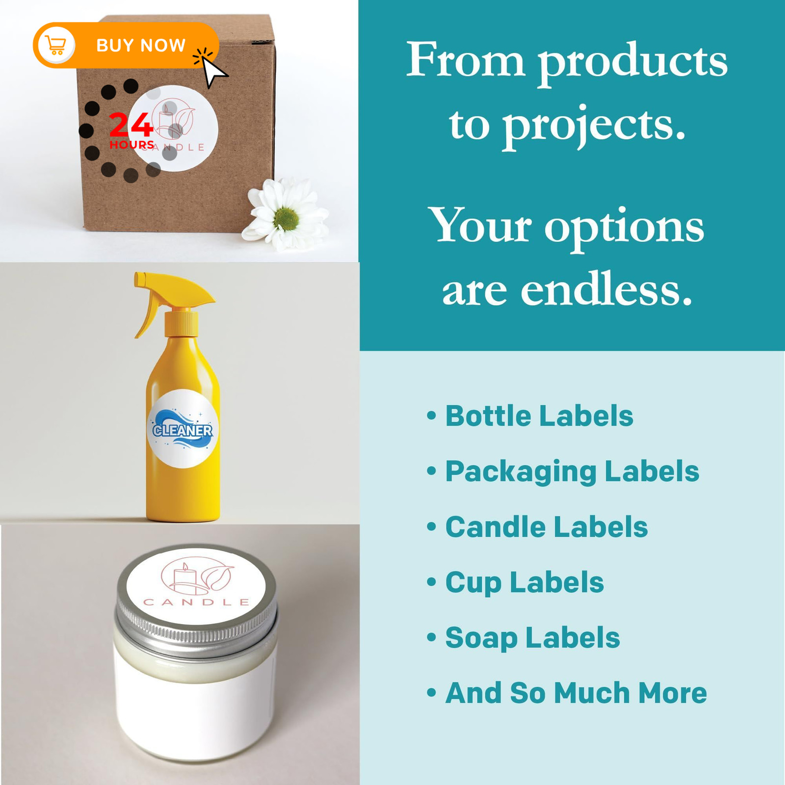 Premium Label Supply White Sticker Round Labels with Bleed 150 Labels,