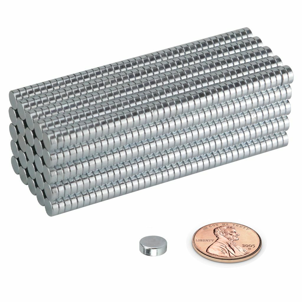 100PCS 8mm x 3mm 5/16″ x 1/8″ N52 Strong Rare Earth Neodymium Magnet Disc Small