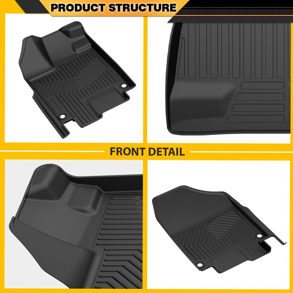 TPE Floor Mats Cargo Liners for Honda Odyssey 2018-2025 5PCS All Weather Alfombr