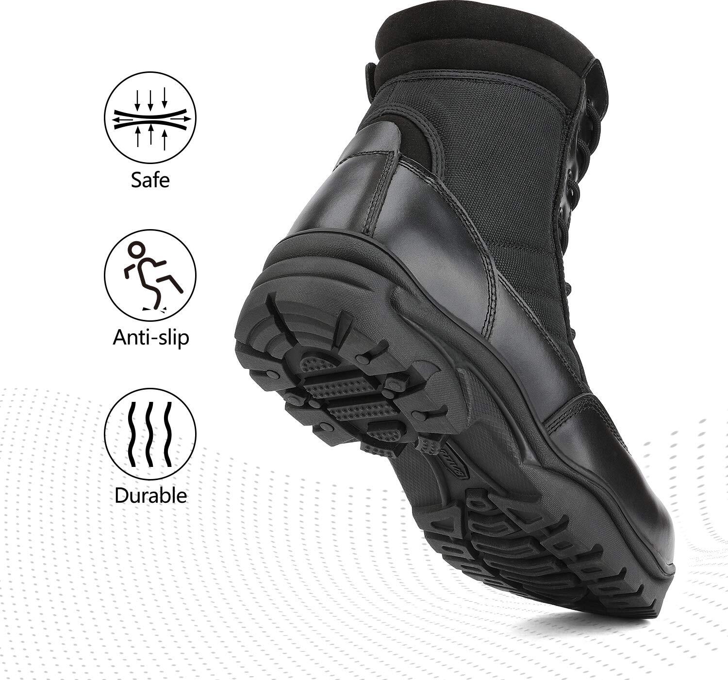 Men’s Steel Toe Safety Work Boots Non-Slip Waterproof Military Tactical Boots