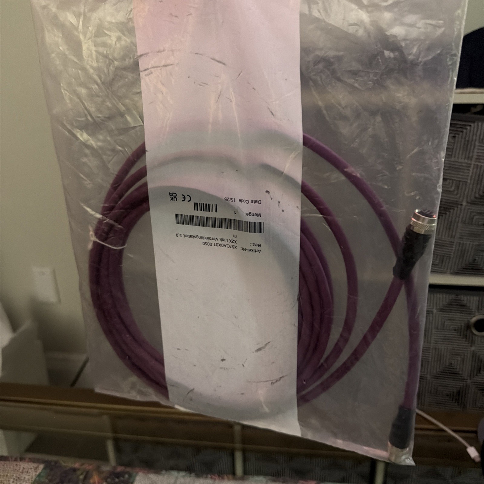 B&R X67CA0X01.0050 X2X Link Cable 5m M12 Industrial Ethernet NEW