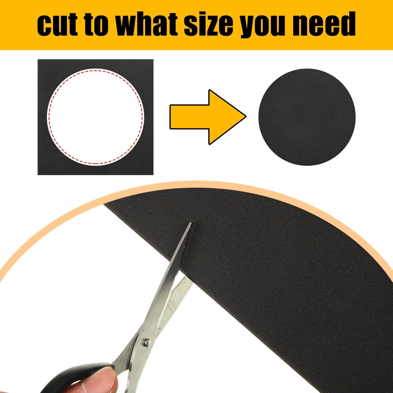 8 Pcs Self-Stick Foam Padding Sheets – Anti-Vibration Rubber Pads for Crafts & F
