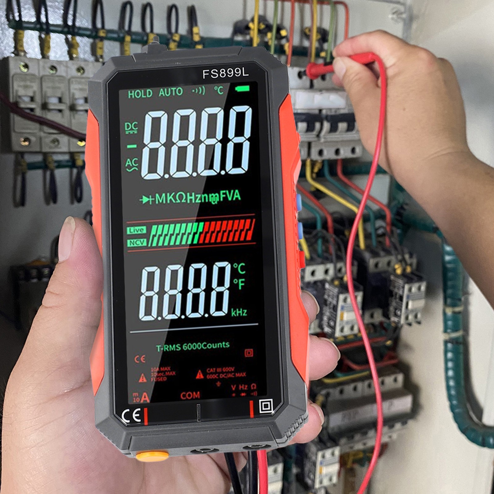 FS899L Smart Multimeter Rechargeable 6000 Counts LCD Backlight