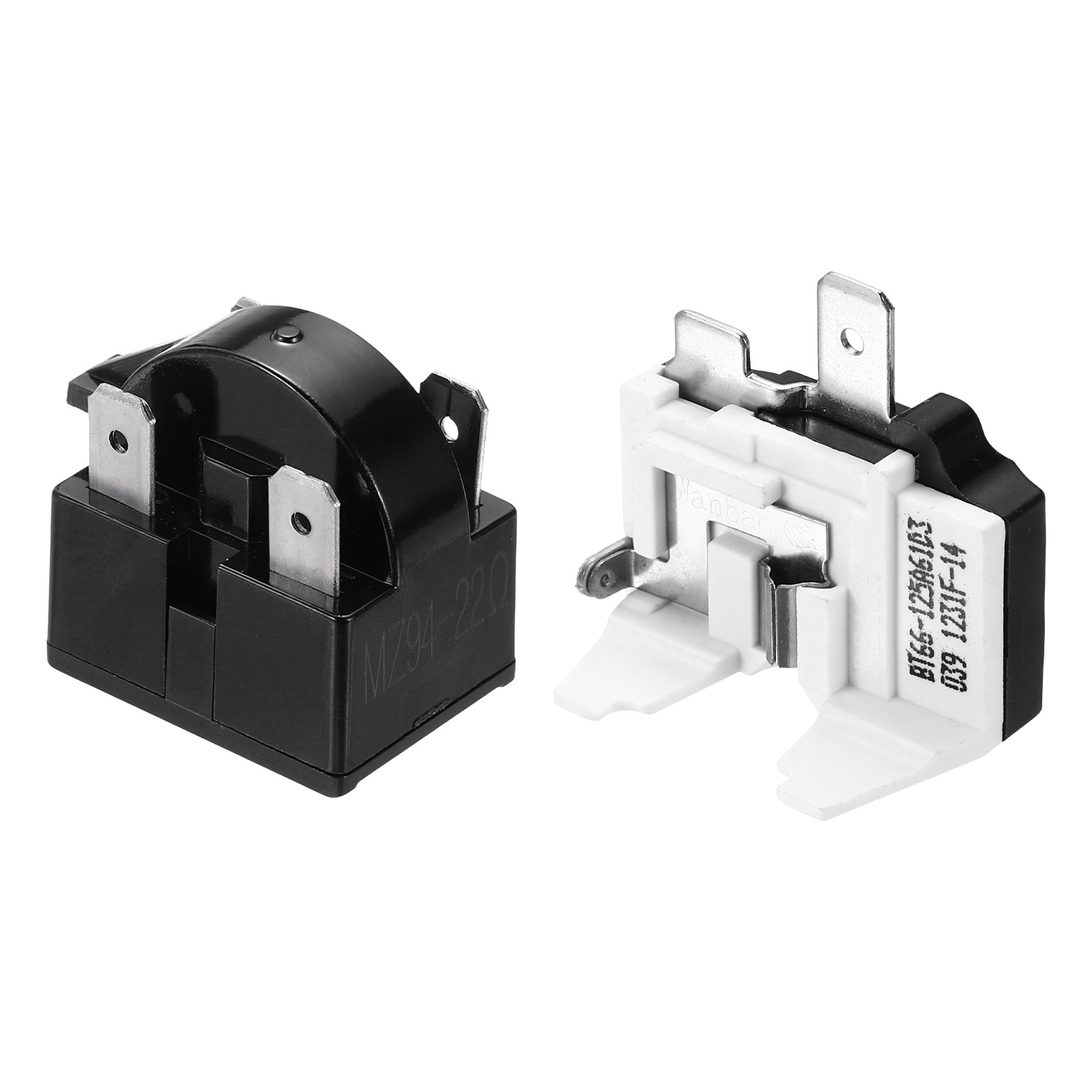 PTC Refrigerator Starter Relay 12 Ohm 3 Pin and 1/3HP Overload Protector
