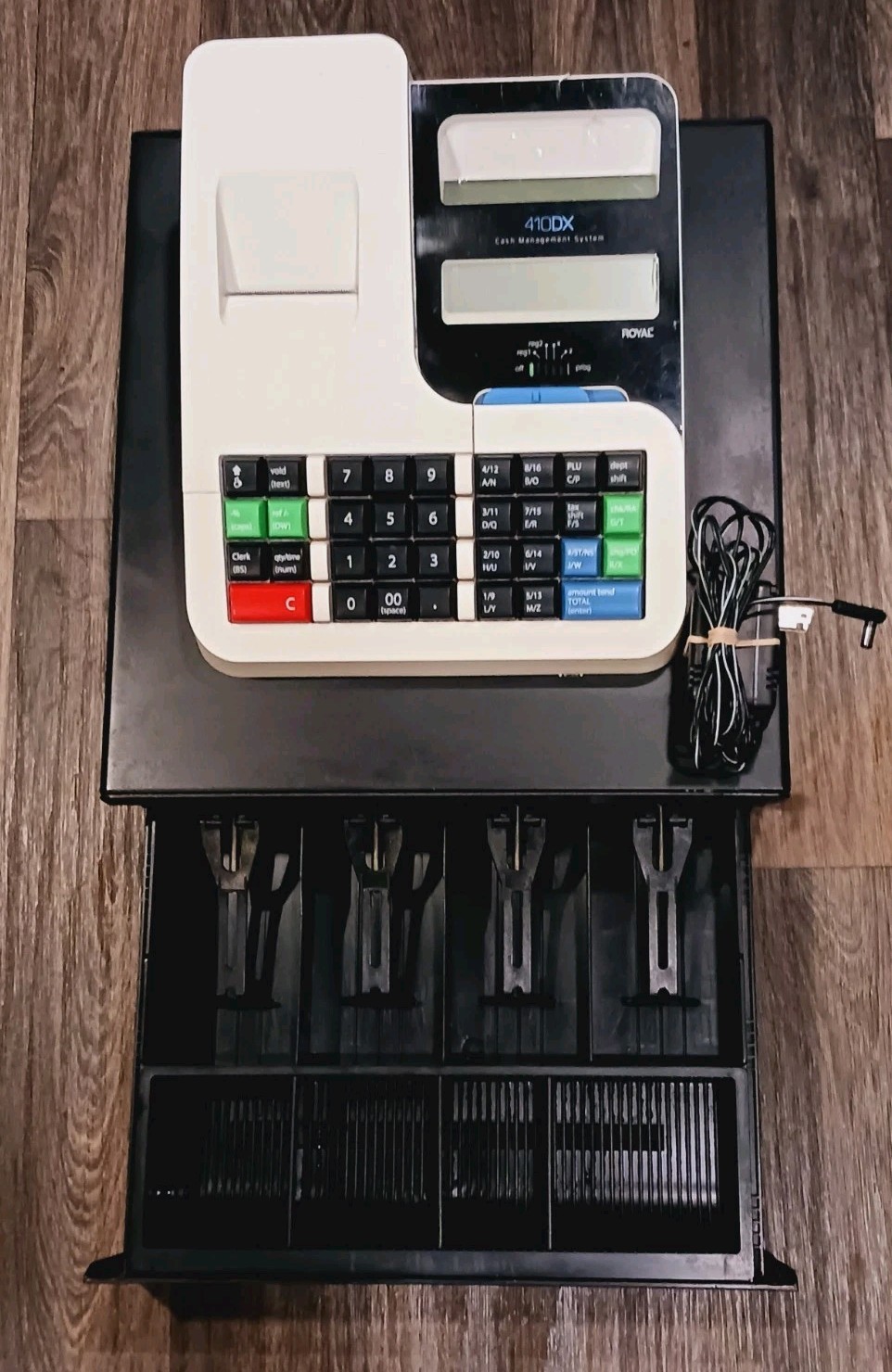 Royal 410DX Electronic Cash Register Working No Keys Works Good