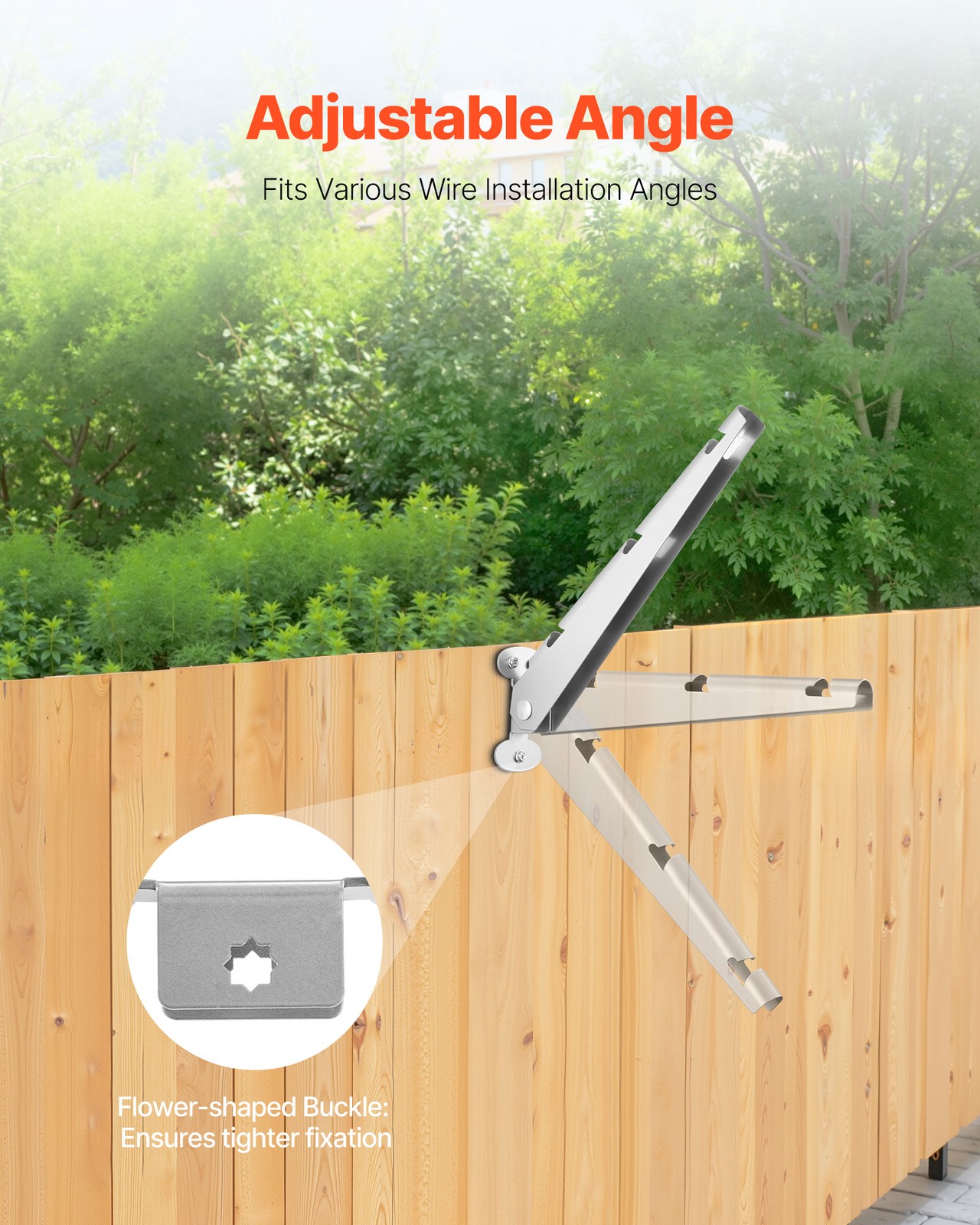 VEVOR Barbed Wire Arm 12.2 in Galvanized Steel Fence Extender Surface Mounted