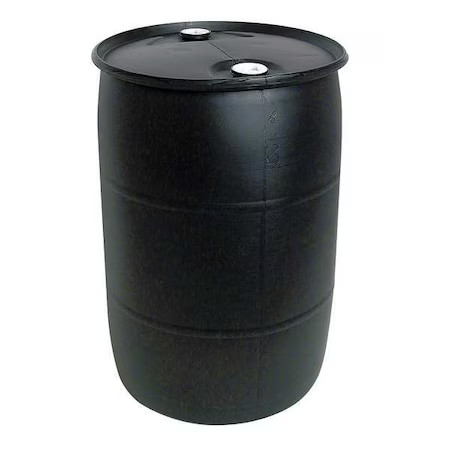 Closed Head Transport Drum, Polyethylene, 55 Gal, Unlined, Black, Tho55blk