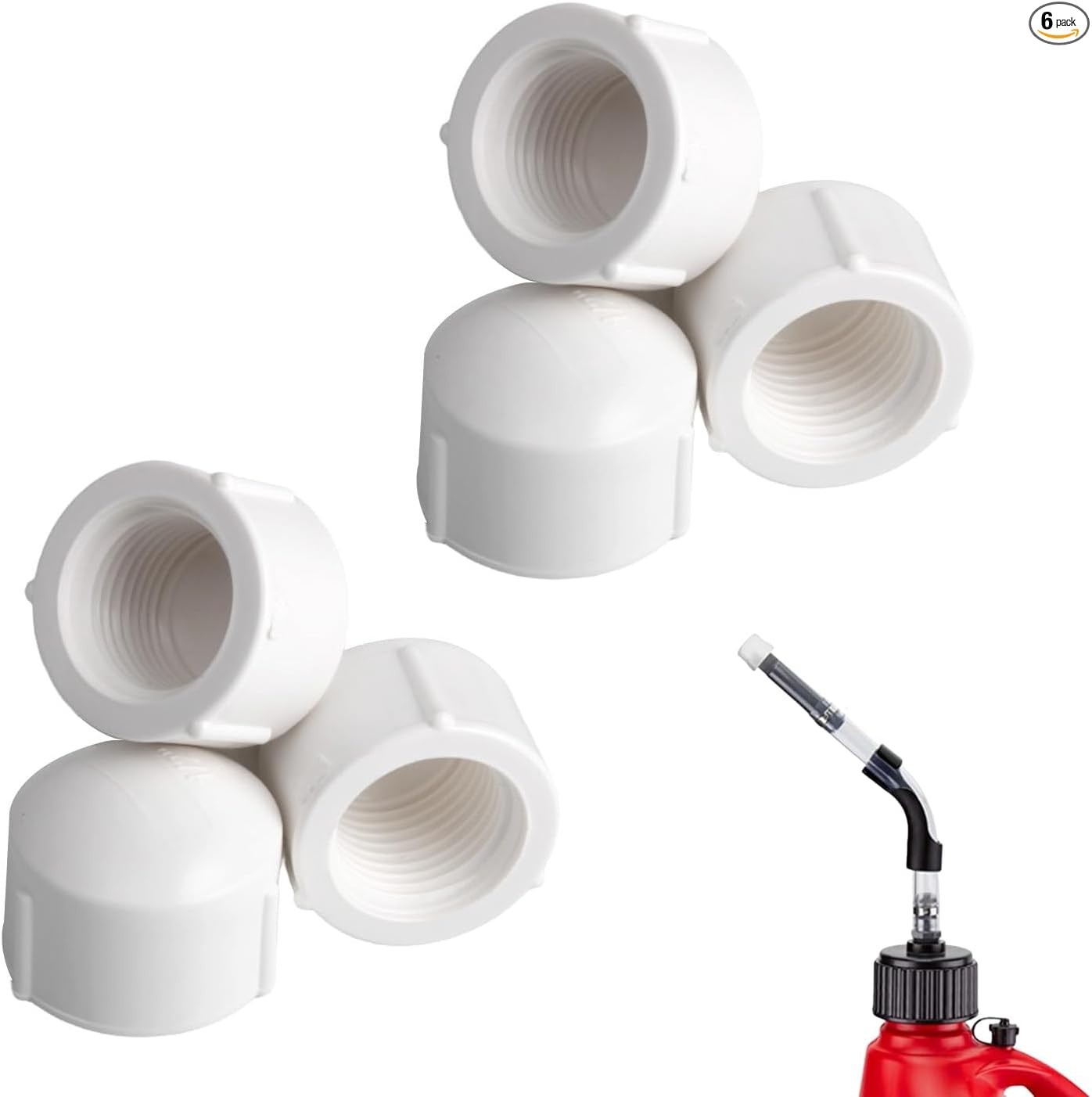 6 PCS Racing fuel jug hose Cap – Fo Color: white 6pcs racing fuel jug hose Cap