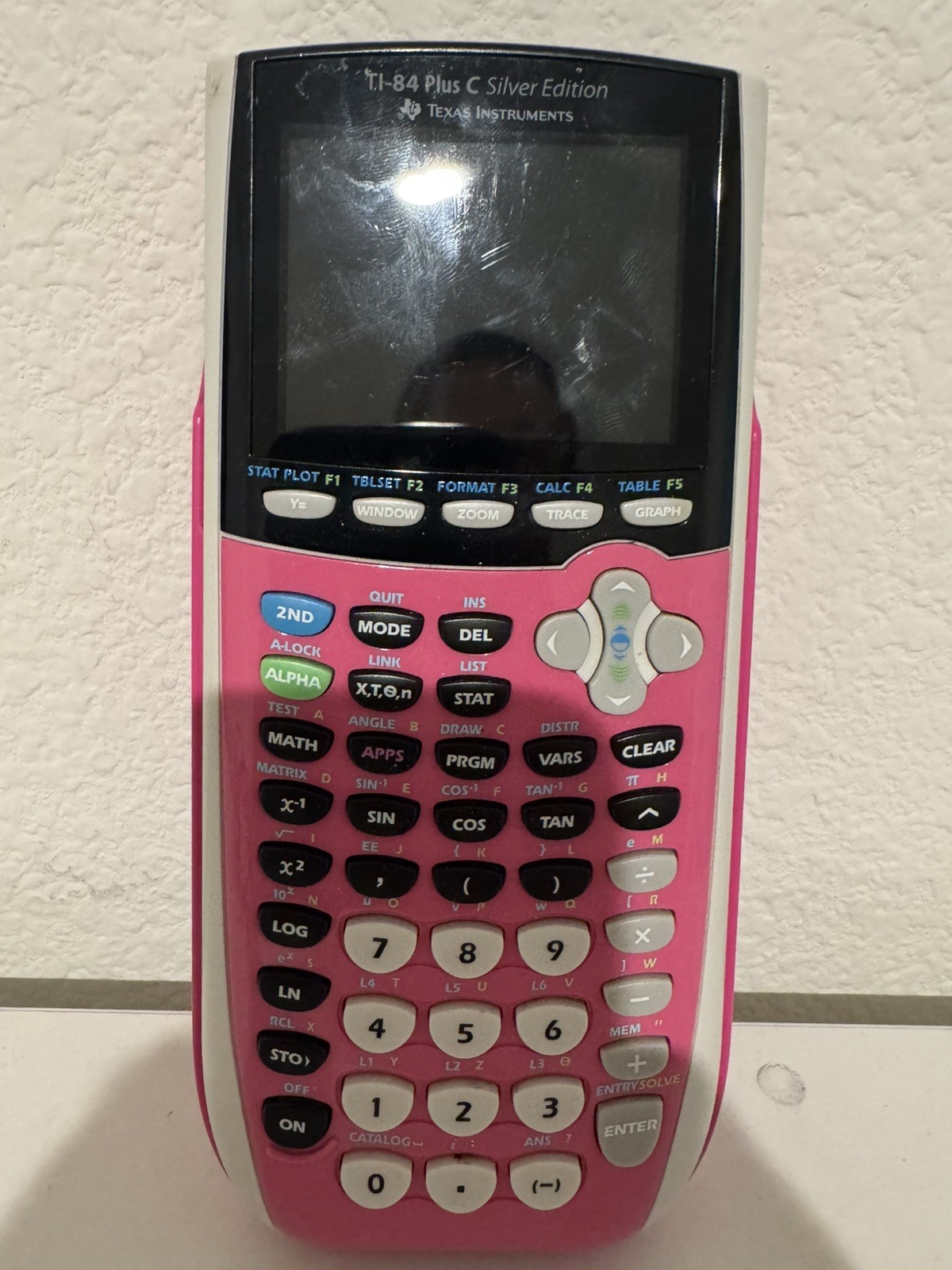 TI-84 Plus C Silver Edition (Pink)– Color Graphing Calculator (Tested & Working)