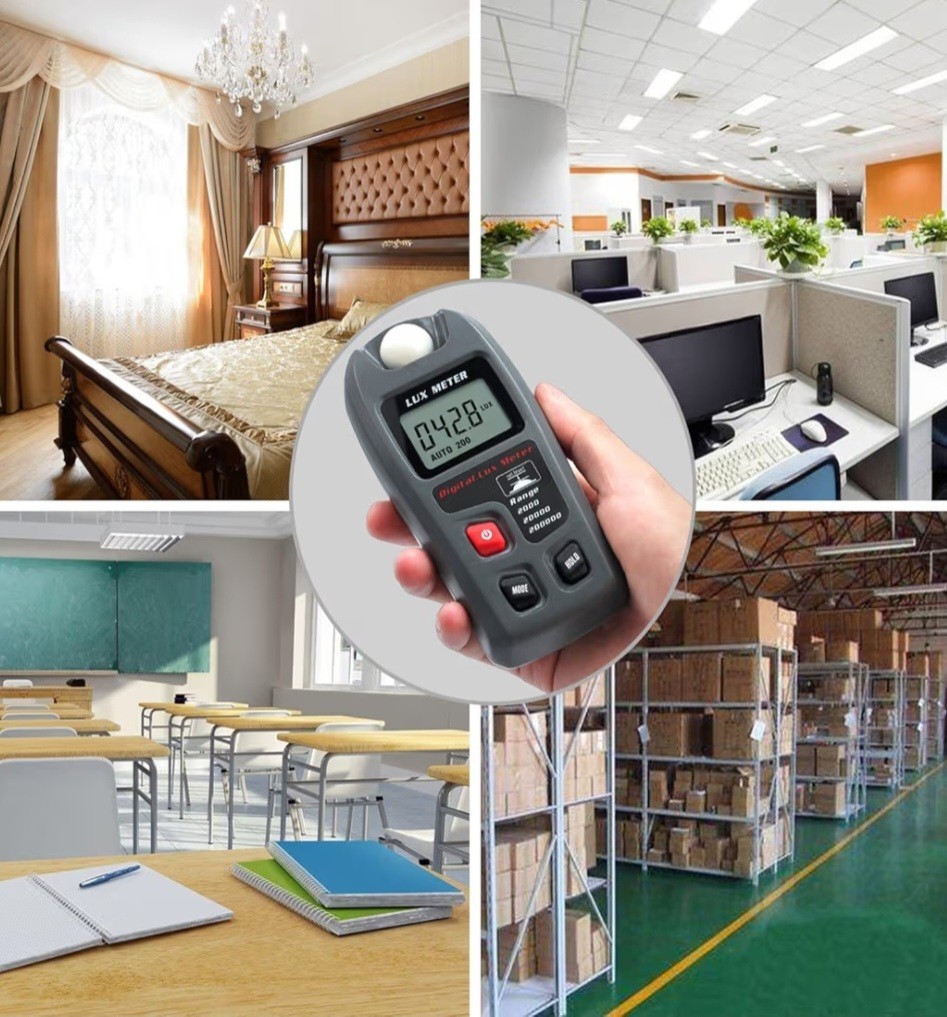 Digital Luxmeters Light Lux Meter Photometers High Accuracy 4% with LCD