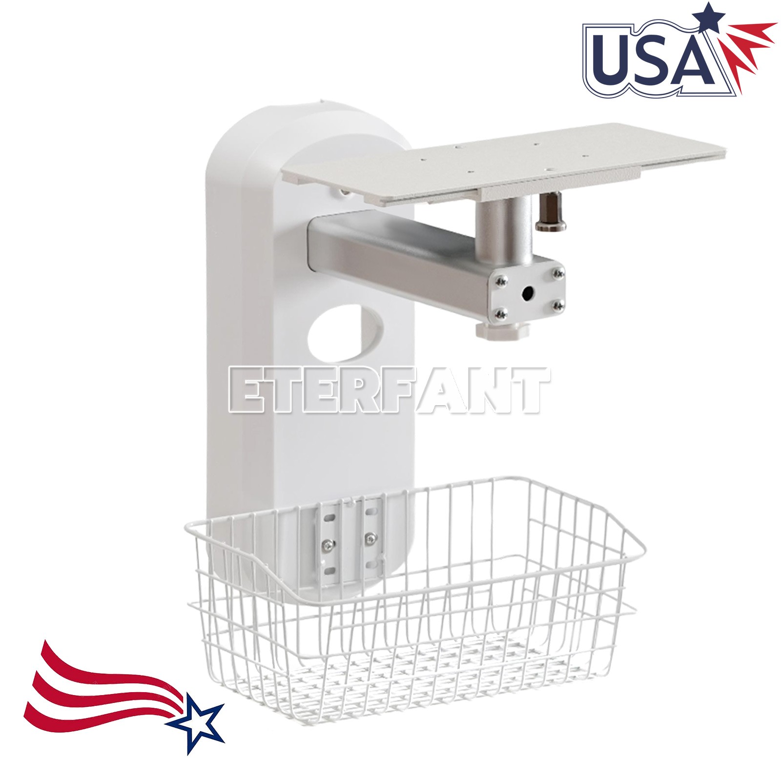 Wall Mounted Stands/Adjustable Mobile Medical Rolling Cart for Patient Monitor