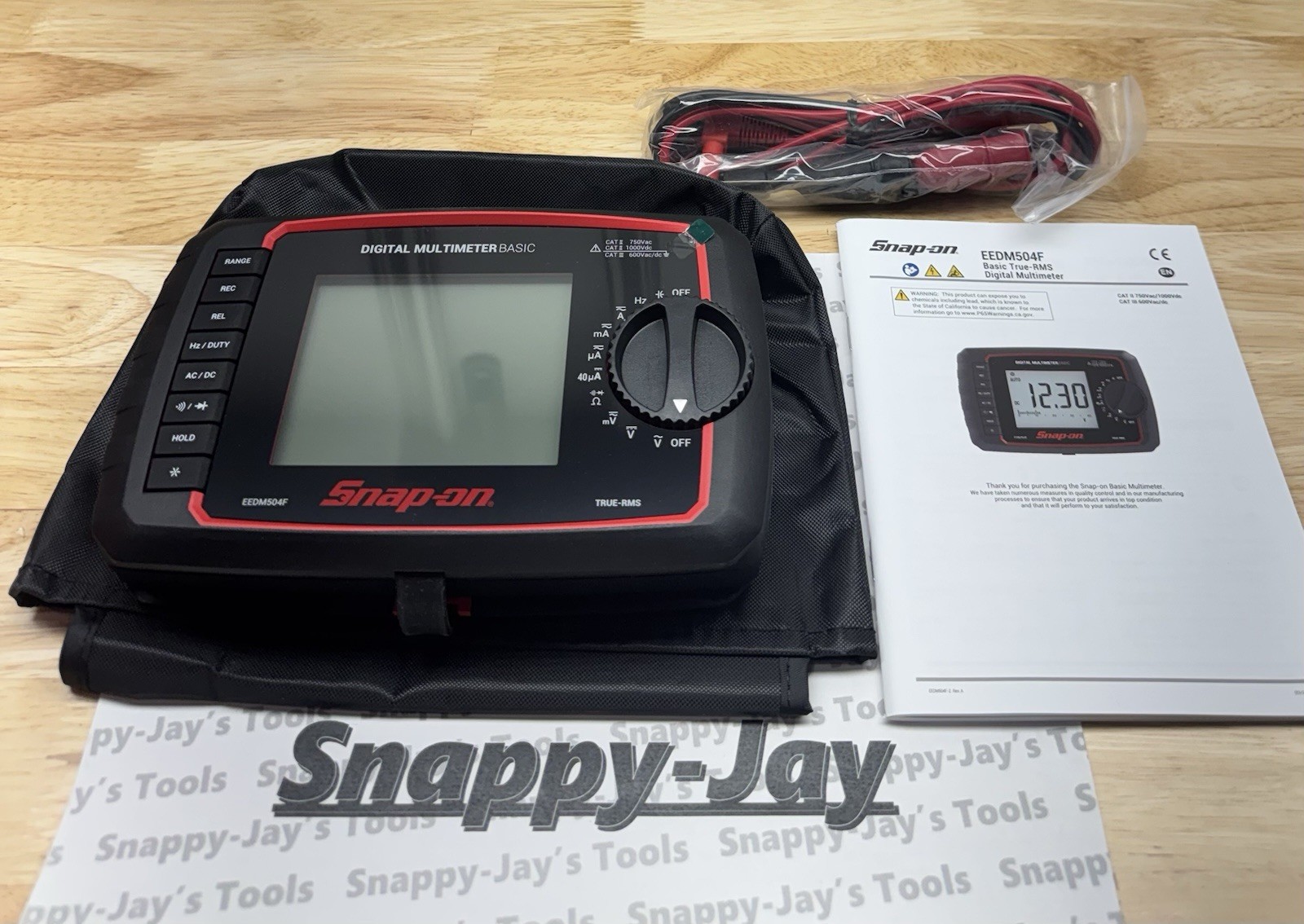 Snap-on Tools NEW Basic Multimeter TRMS-Daylight 4” LCD Display EEDM504F