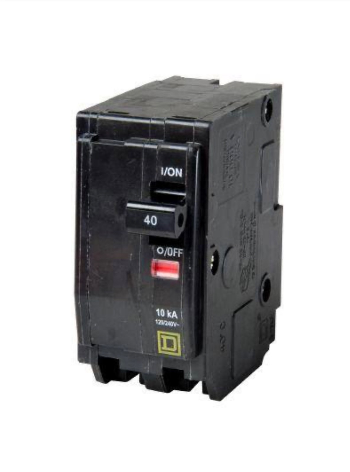 Square D Circuit Breaker QO, 40 Amp, 2 pole, 120/240VAC, 10kA (QO240CP)