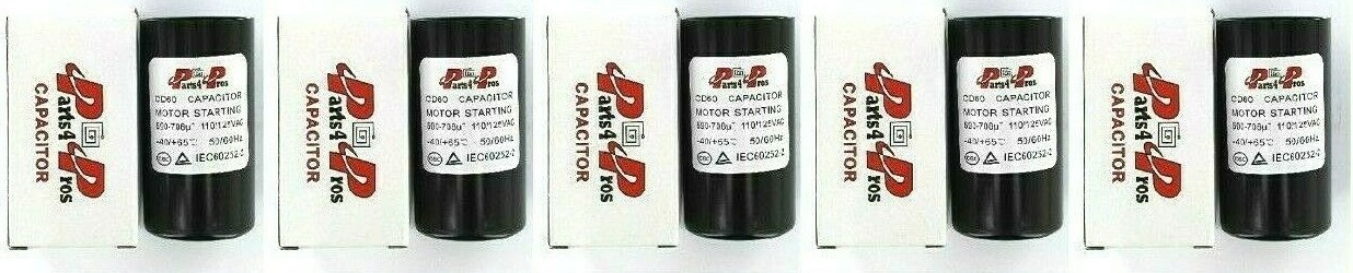 590-708 uF MFD 110-125 VAC 125V (5x) High Quality Start Capacitors Round
