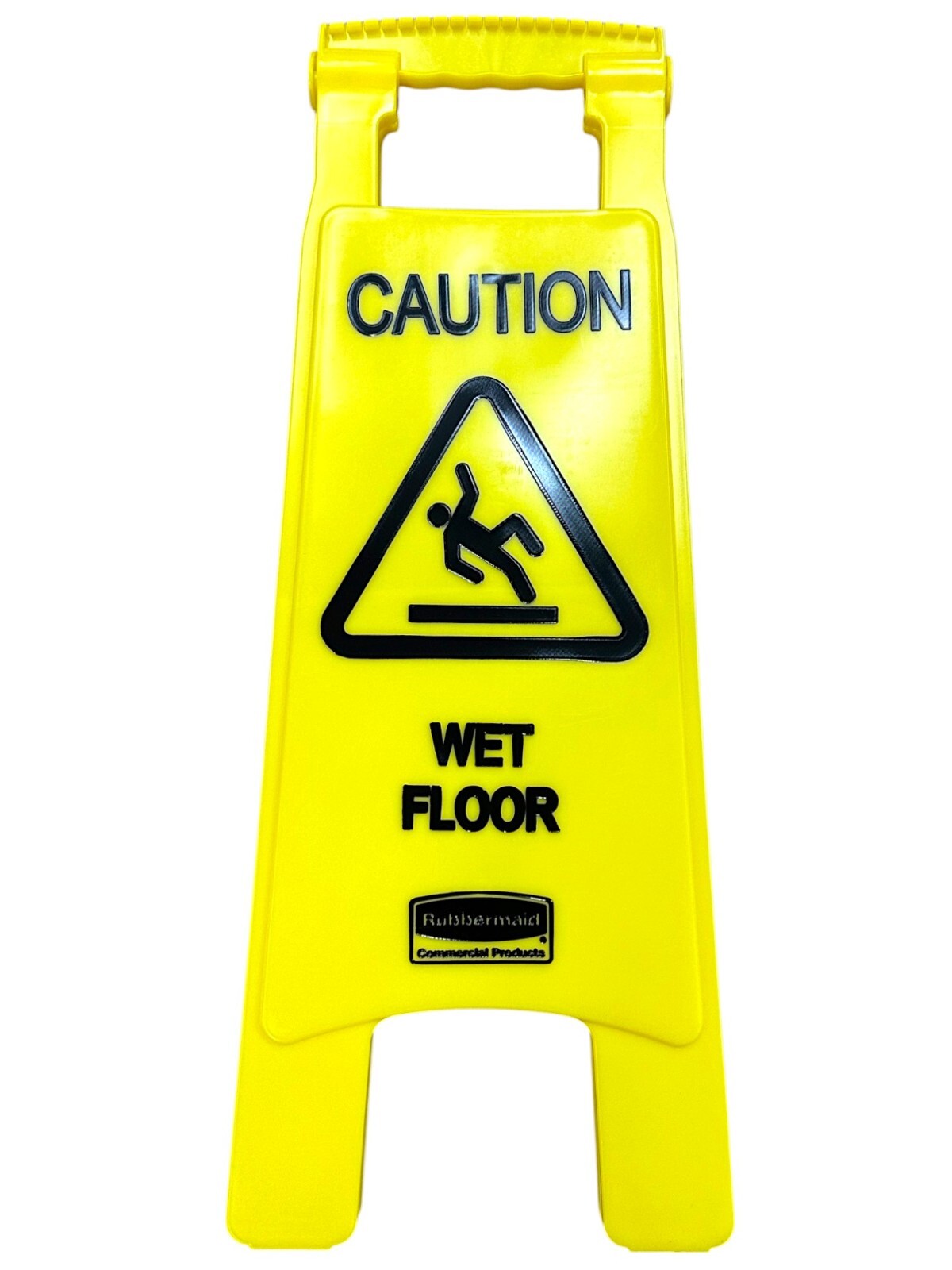 Rubbermaid Caution Wet Floor Sign, 2 Sided, 26″ Yellow (6 Pack) (FG611277YEL)