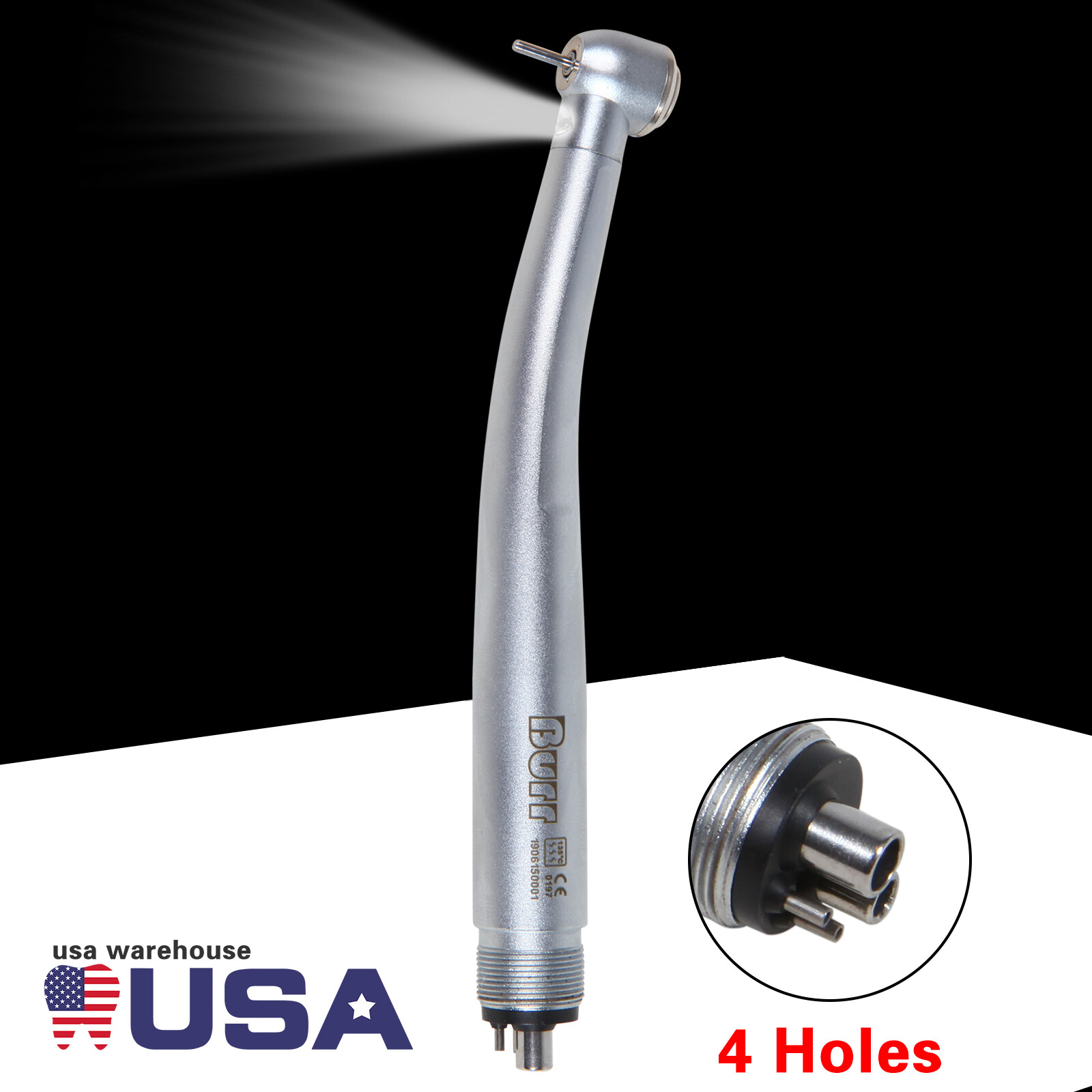 KaVo Style Dental LED E-generator Fiber Optic High Speed Handpiece 4Holes