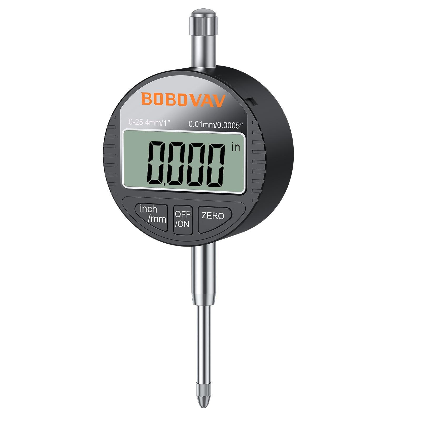BOBOVAV Digital Dial Indicator 0-1 Inch/25.4 mm, 0.0005 inch/0.01mm High…