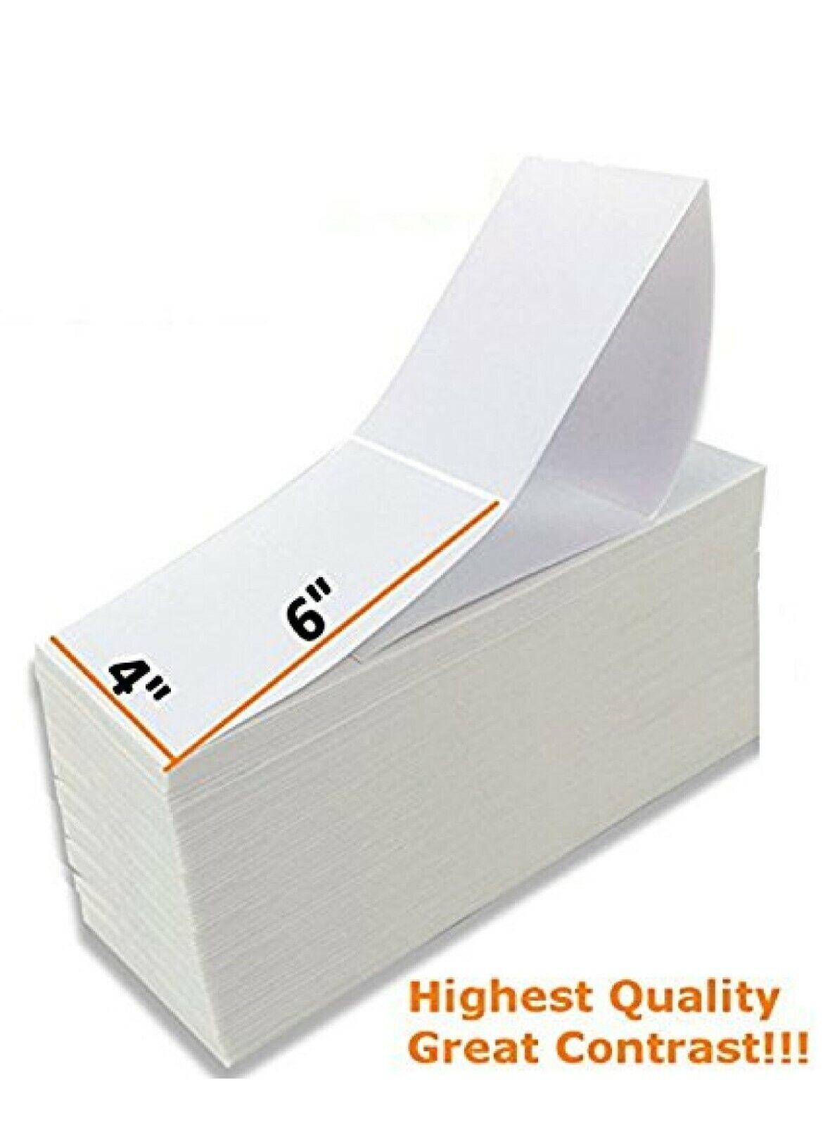 6000 4″x 6″ Fanfold Direct Thermal Shipping Labels for Zebra Style Printers UPS
