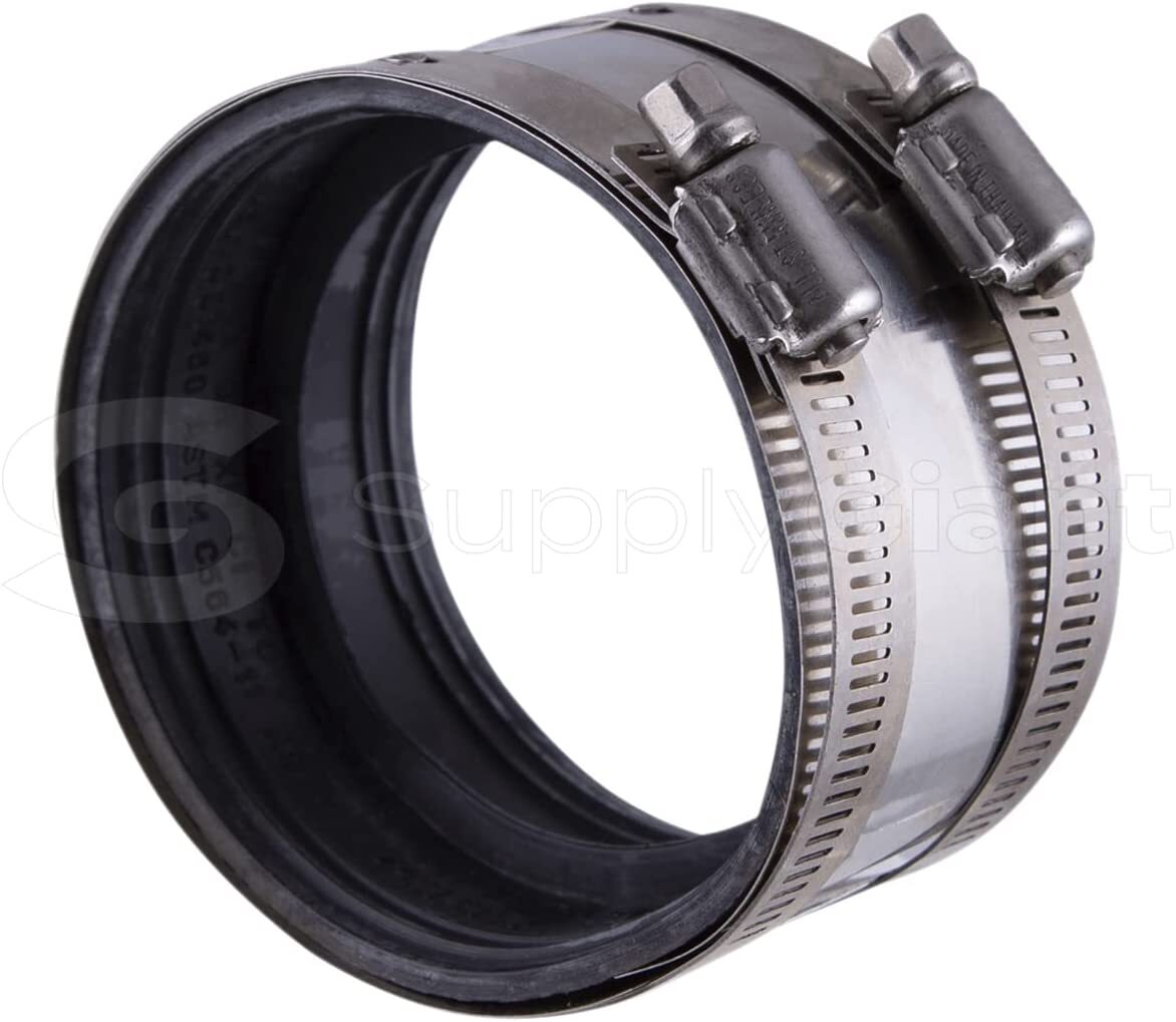 Shielded 3″ transition coupling Joins Plastic/Steel/X Heavy Cast Iron to Copper