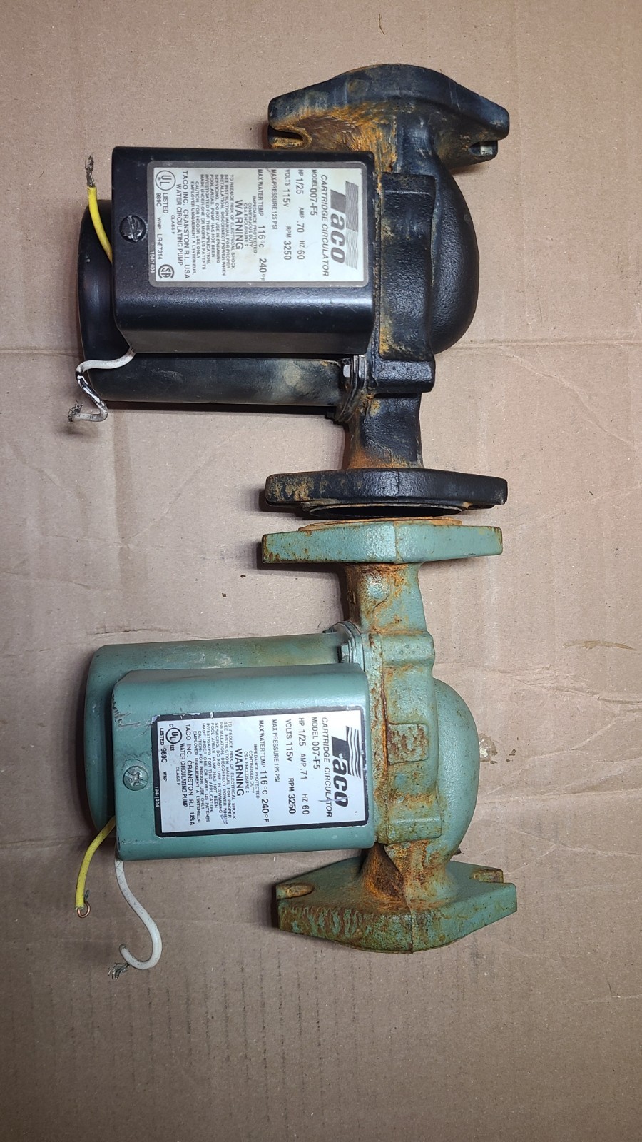 Taco 007-F5 Cast Iron Circulator, 1/25 HP