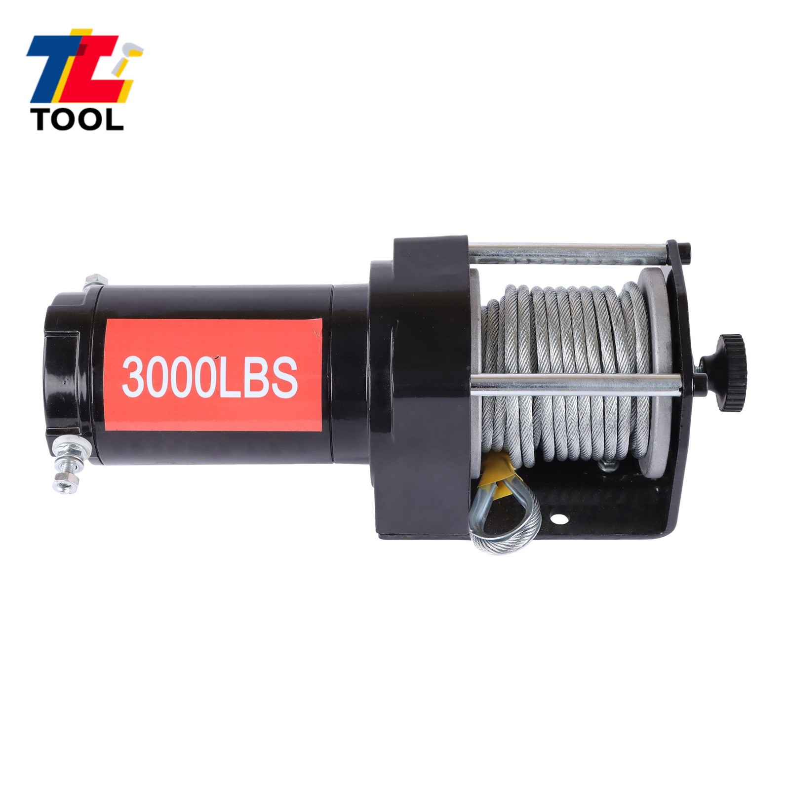 3000 LBS 32 FT Steel Cable Winch 153:1 Gear Ratio 12VDC/1.3HP Electric Winch