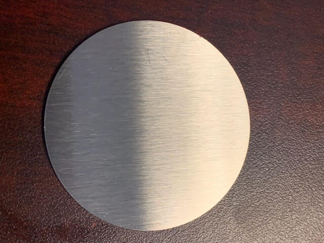 1/16″ Brushed Stainless Steel Disc x 3″ Diameter, 16ga SS, Round, Disc, #4