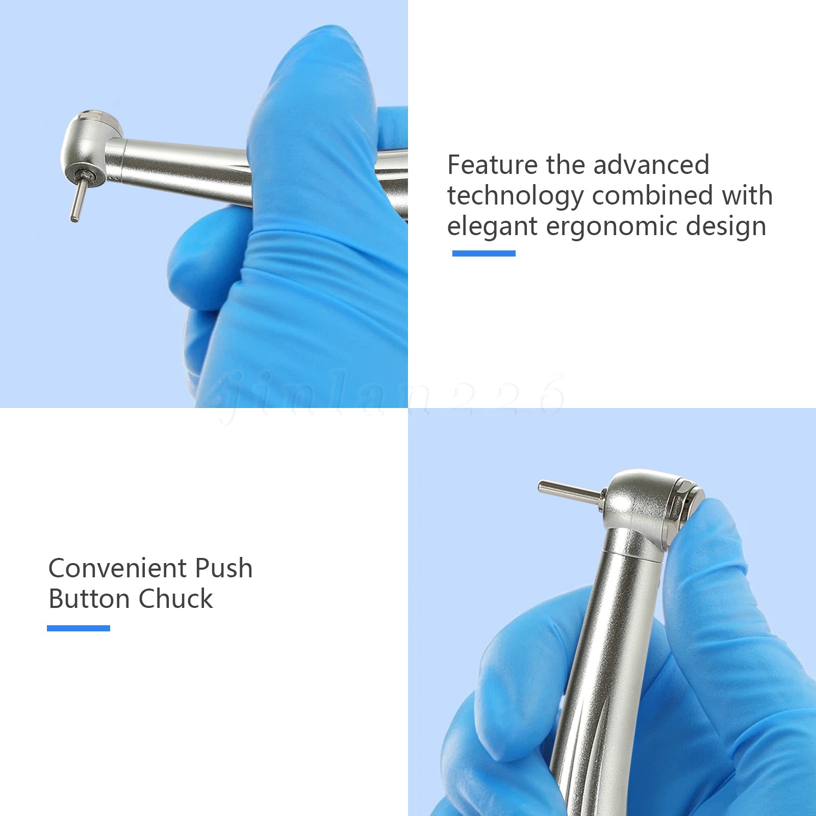 Yabangbang Dental Handpiece Small High Speed Turbine 4Hole NSK Style Mini Head