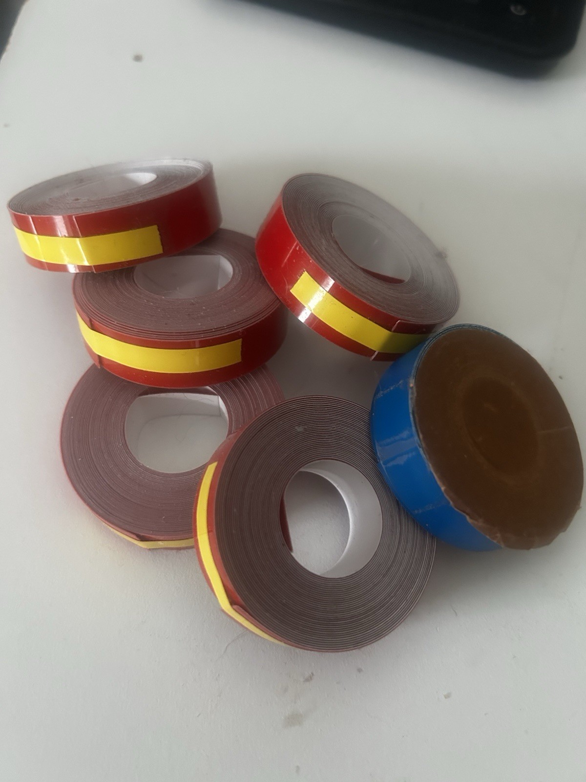 Vintage Dymo Labeling Tape Cartridge 1/2″ x 144” NewOld Stock Glossy Red Or Blue