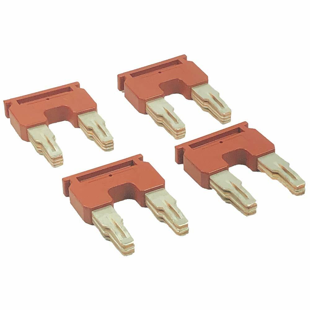 Dinkle DSS35N-02P DIN Rail Terminal Block Press-Fit Jumper DK35N 2-Pole 4 Pack