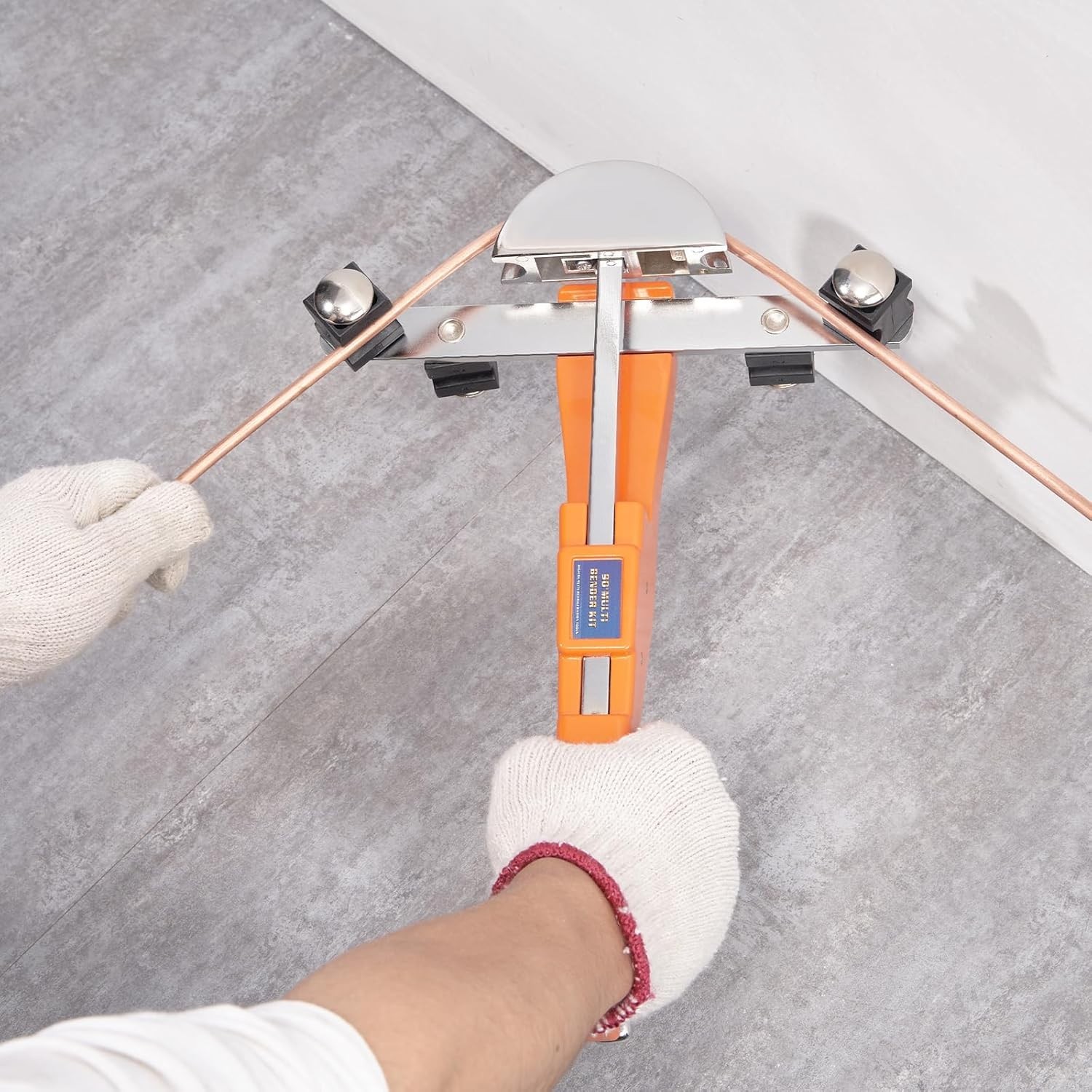 Versatile Hand-Powered Pipe Tube Bender with 90° Flexibility & Accessories