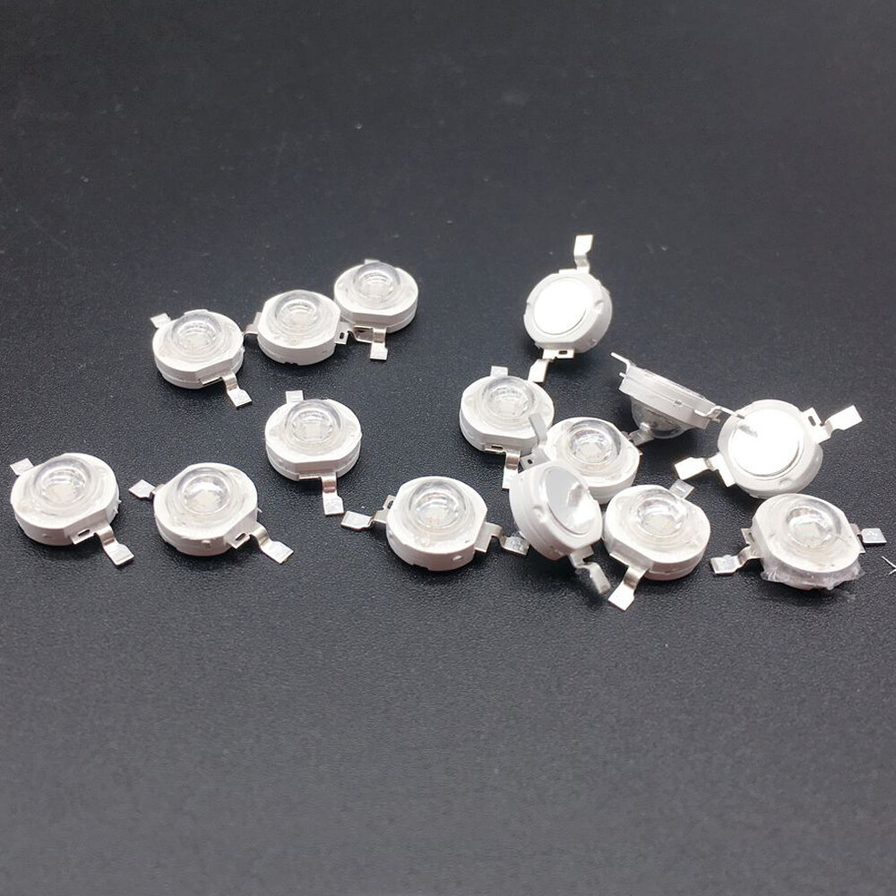 NEW 50pcs 3W UV 395-405nm LED ultraviolet LED High Power Dioders bead DIY