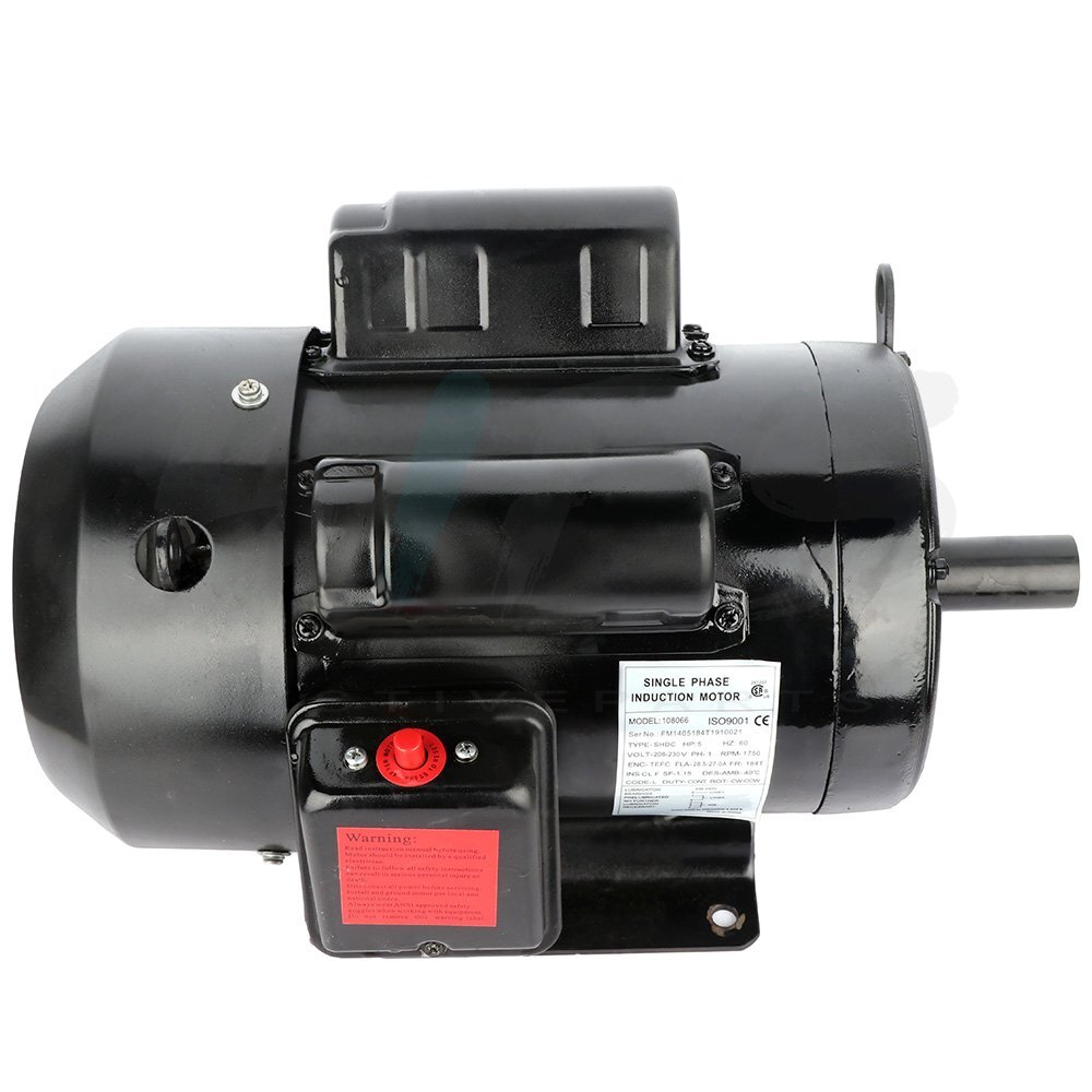 5HP Air Compressor Electric Motor 184T Single Phase 1750RPM TEFC Compressor Duty