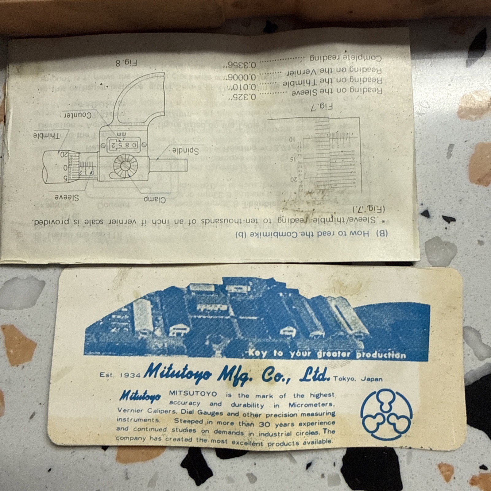 Mitutoyo Combimike No. 159-211 0-1” Digital Counter Micrometer .0001” w/ Case