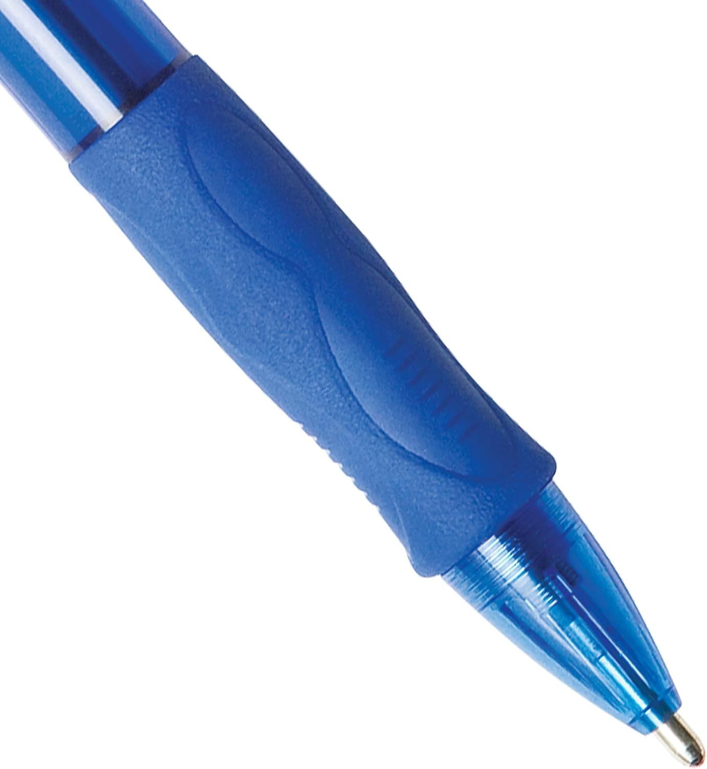 Blue Ballpoint Pens Bold Point 1.6mm 4 Count Pack Retractable Ballpoint Pens