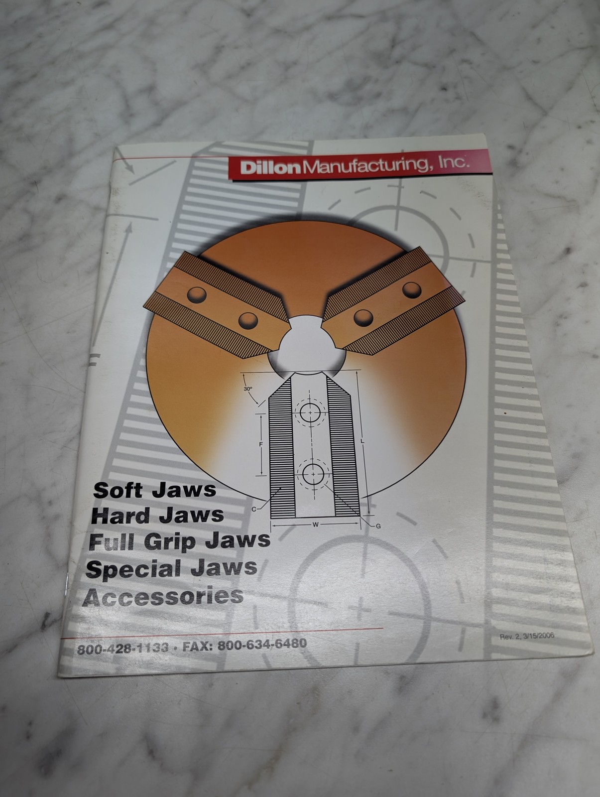 DILLON MANUFACTURING SOFT HARD FULL GRIP SPECIAL JAWS ACCESSORIES SALES BROCHURE